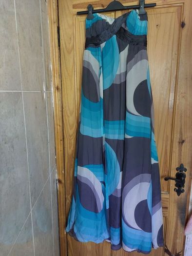 Monsoon silk vintage maxi dress size 10 (free postage)