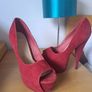Red Platform Heels Size 7 Image 3