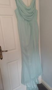 Mint green bridesmaids/debs dress