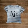 Aje Designer Sequin Striped T-Shirt Image 3