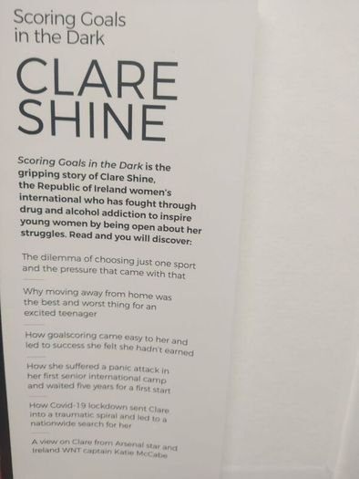Clare Shine - Scoring Goals in the Dark (signed)