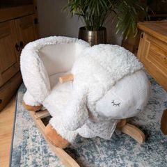 Wooden baby rocking sheep