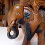 Vintage hardwood elephant plant stand Image 8
