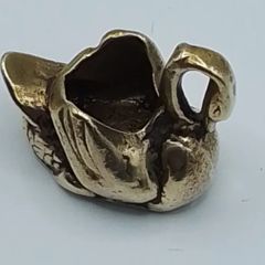 vintage brass miniature swan