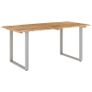 Dining Table 160x80x76 cm Solid Acacia Wood Image 4