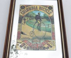 Vintage Columbia Bicycle mirror - Pope Mfg Co advertising