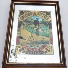 Vintage Columbia Bicycle mirror - Pope Mfg Co advertising