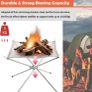 Portable Fire Pit for Camping, Outdoor Folding Firepit Fireplace with Heat Resistant Gloves & Carrying Bag, Stainless Steel Mesh BBQ Fire Bowl for Picnics, Bonfire, Patio, Backyard and Garden (FREE POSTAGE) Image 5