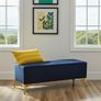Velvet Bench with Gold Legs 120x40cm Image 3