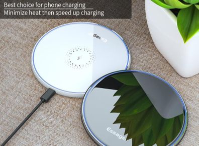 Essager 10W Qi Induction Fast Wireless Charging Pad - Black
