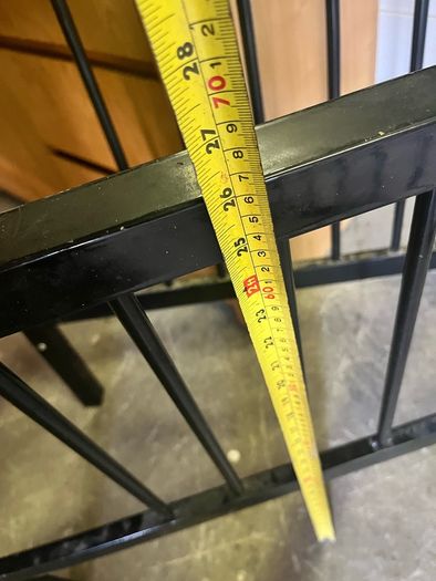 Metal framed bed