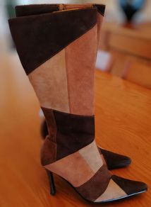 Women's Boot's Patchwork Faux Suede 8