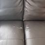 2 Seater Dark Brown Leather Sofa Image 3