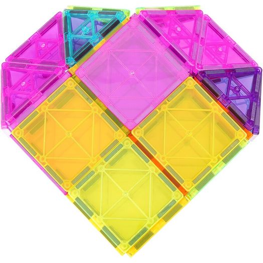 Magnetic Tiles Magnetic Building Toy 55 PCS Magnet Blocks for Kids 3D Set