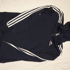Mens blue Adidas zipped hoodie
