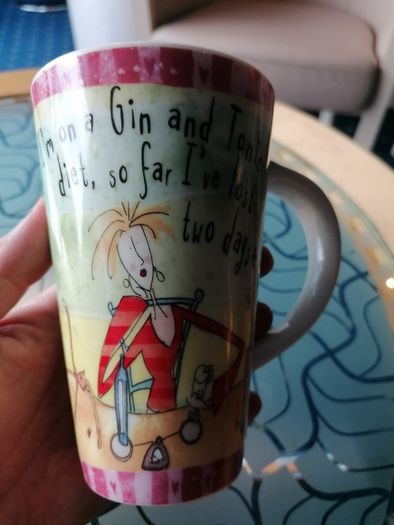 Johnson Brothers Born to Shop porcelain mug