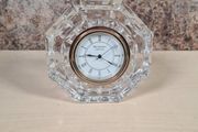 Waterford Crystal Octagonal octagon mantle desk clock roman numerals