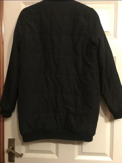 Missguided padded black bomber long line jacket coat size UK8 EU36 Postage included