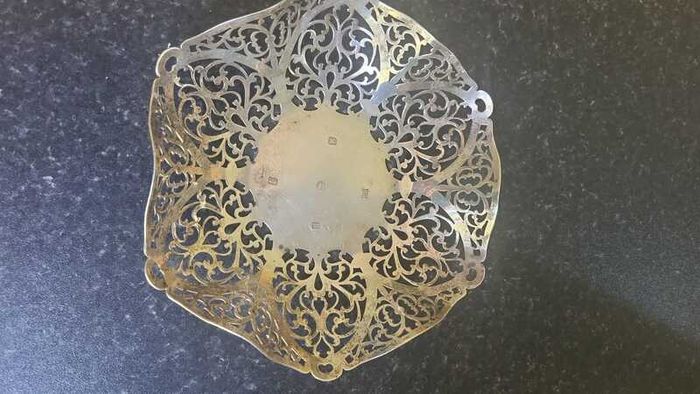 Irish sterling silver bon bon dish