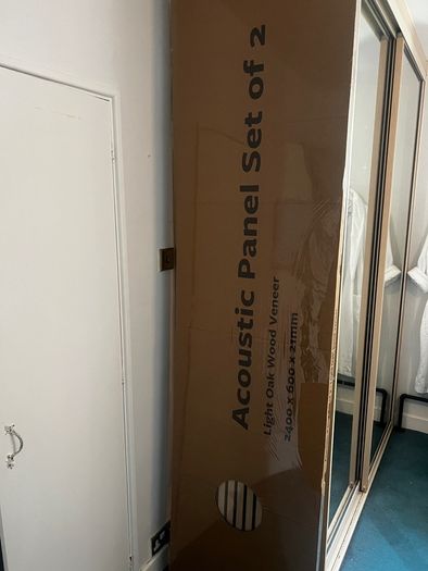 2 Light Oak Acoustic Wall Panels
