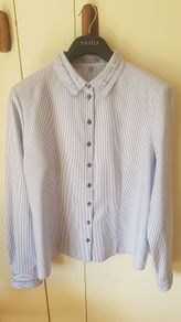 Blue/White Smart Work Blouse  As New