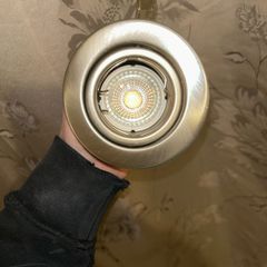 Brushed chrome spot lights