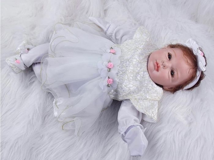 Reborn Doll 22" /55cm That Looks Real So Baby Doll Realistic Vinyl Soft Silicone Newborn Reborn Baby Doll Toddler Open Eyes (FREE POSTAGE)