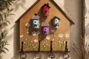handcrafted wooden key holder