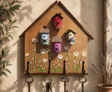 handcrafted wooden key holder