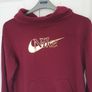nike icon funnel neck hoodie size xs burgundy in excellent condition Image 6
