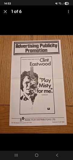 Play Misty For Me 1971 Pressbook Clint Eastwood