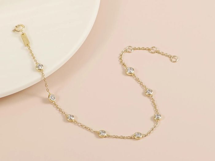 14K Gold Lab-Grown Diamond Bracelet: April Birthstone Jewelry