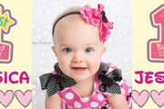 1st Birthday Party Banner Poster with photos