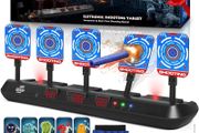 Castle Toys for 6-13 Year Old Boy, Electronic Nerf Target, 5 Digital Scoring Auto Reset Shooting Targets for Nerf Gun, Interactive Shooting Game &amp; Family Fun