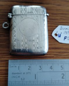 Antique Sterling Silver Vesta Case - Birmingham