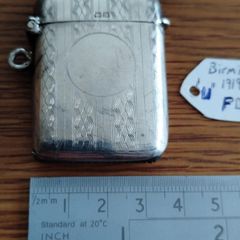 Antique Sterling Silver Vesta Case - Birmingham