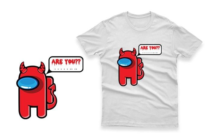 Among Us Game T-Shirts for adults and kids gaming among us t-shirts impostor t-shirts