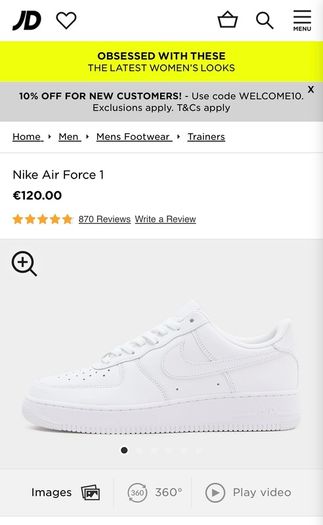 Nike Airforce 1 (no offers below asking price)