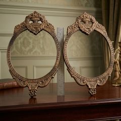 2 x Bronze Wall Mirrors (17x9" 3kgs)