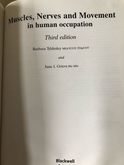 Muscles nerves and movement in human occupation