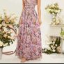 REDUCED - Pink Floral Summer Maxi Dress Image 2