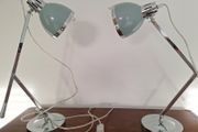 Anglepoise Bedside Lights Pale Blue and Chrome