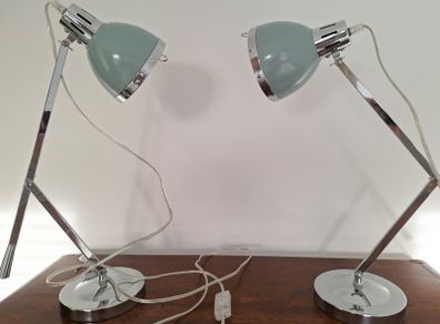 Anglepoise Bedside Lights Pale Blue and Chrome