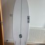 Smth Shapes 6ft2 Humanoid, 37L with fins, leash, cover Image 2