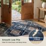 Machine Washable Large Rugs Living Room, 180x270 cm Non-Slip Area Rugs, Short Pile Blue Rug for Bedroom, Hallway, Bedroom, and Kitchen, Office, Blue Image 3