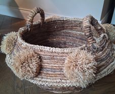 Woven Baskets with Pom poms