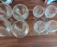 Unused wine glasses