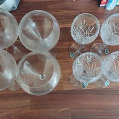 Unused wine glasses
