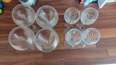 Unused wine glasses