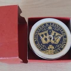 1960s Munster & Leinster Bank savings box pre-decimal 'New Old Stock' FREEPOST